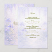 Elegante botanische trouwmenu menu (Voorkant / Achterkant)