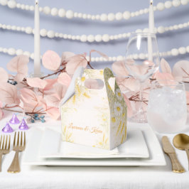 Elegante botanische trouwuitnodiging bedankdoosjes