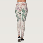 Elegante botanische tuin bloemenprint Leggings (Achterkant)
