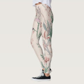 Elegante botanische tuin bloemenprint Leggings (Links)
