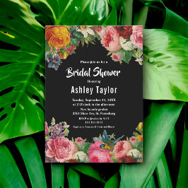 Elegante Botanische Tuin Boho Bloemen Vrijgezellen Kaart