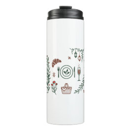 Elegante botanische tuin brunch club krans kunst thermosbeker
