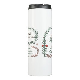 Elegante botanische tuin brunch club krans kunst thermosbeker