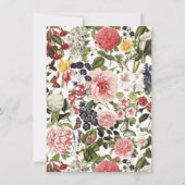 Elegante botanische tuin galadiner dans kaart (Achterkant)