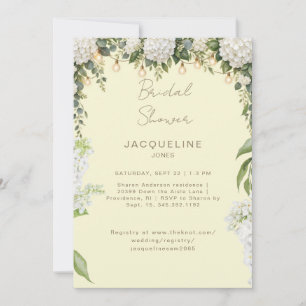 Elegante botanische tuin gele bruidsbruiloft kaart