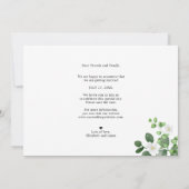 Elegante botanische tuin lente bruiloft save the date (Achterkant)