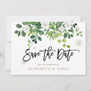 Elegante botanische tuin lente bruiloft save the date