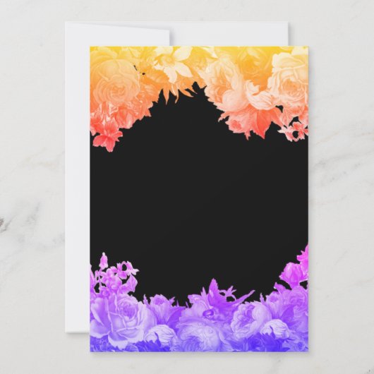 Elegante Botanische Tuin Neon Bloemen 40e Verjaard Kaart (Achterkant)