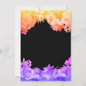 Elegante Botanische Tuin Neon Licht Bloemen Bruilo Save The Date (Achterkant)