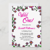 Elegante Botanische Tuin Rozen Bloemen 1e Verjaard Kaart (Voorkant)