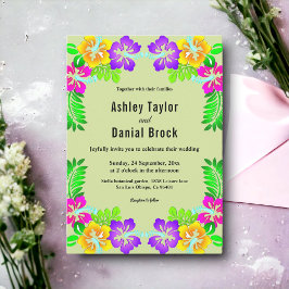 Elegante Botanische Tuin Rozen Boho Floral Wedding Kaart