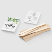 Elegante Botanische Tuin Voorjaar Wedding Programm Handwaaier (Niet-gemonteerd)