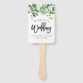 Elegante Botanische Tuin Voorjaar Wedding Programm Handwaaier (Voorkant)