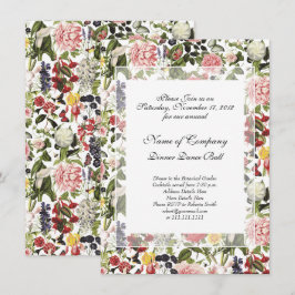 Elegante botanische tuingaladiner lente bloem kaart