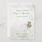 Elegante botanische verjaardagsuitnodiging kaart (Voorkant)