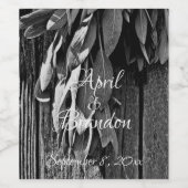 Elegante botanische vers gesneden Sage Barn-hout Wijn Etiket (Enkel label)