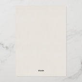 Elegante botanische vogel bruiloft uitnodiging (Achterkant)