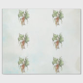 Elegante botanische vogel cadeaupapier (Vlak)