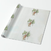 Elegante botanische vogel cadeaupapier (Uitgerold)
