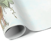 Elegante botanische vogel cadeaupapier (Rol Hoek)