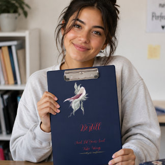Elegante botanische vogel clipboard  klembord