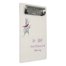 Elegante botanische vogel klembord 
