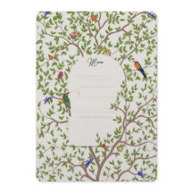 Elegante Botanische Vogel Menu Sjabloon – Huwelijk