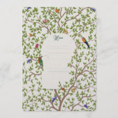 Elegante Botanische Vogel Menu Sjabloon – Huwelijk (Voorkant)