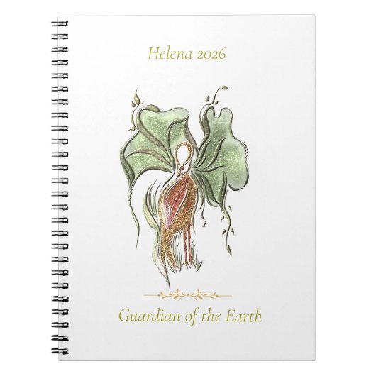 Elegante Botanische Vogel Notitieboek (Voorkant)
