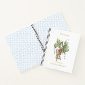 Elegante botanische vogel  notitieboek (Binnen)