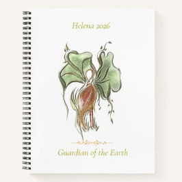 Elegante botanische vogel notitieboek