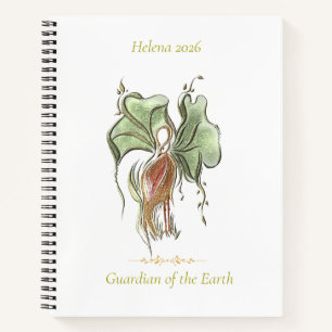Elegante botanische vogel notitieboek