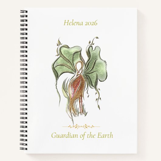 Elegante botanische vogel  notitieboek (Voorkant)