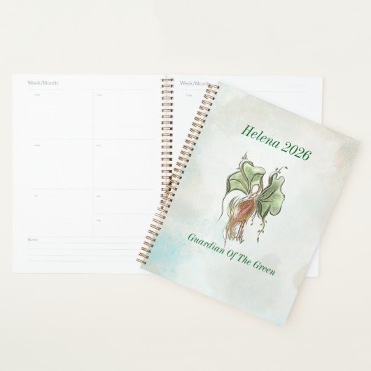 Elegante botanische vogel planner (Display)