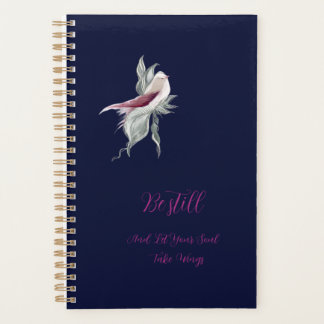 Elegante botanische vogel spiraal notebook  planner