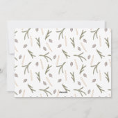 Elegante Botanische Vrede op Aarde Foto Feestdagenkaart (Achterkant)