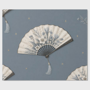Elegante Botanische Waier Kerst Maandbloem Inpakpa Cadeaupapier