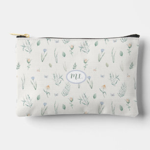 Elegante botanische watercolor bloemige monogramna etui