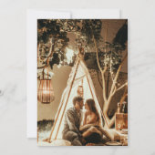 Elegante Botanische Waterverf Bloemen Bruiloft Uit Kaart (Achterkant)