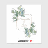 Elegante botanische Waterverf eucalyptus groen Sticker (Vel)