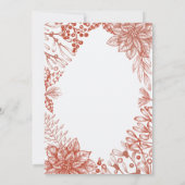 Elegante Botanische Waterverf Holly Kerstfeest Kaart (Achterkant)