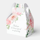 Elegante botanische waterverf lente cadeauverpakki bedankdoosjes (Achterkant)