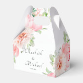 Elegante botanische waterverf lente cadeauverpakki bedankdoosjes (Voorkant Zijde)