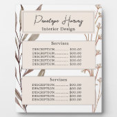 Elegante Botanische Waterverf Modern Roze Blush Fotoplaat (Voorkant)