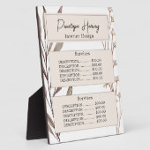 Elegante Botanische Waterverf Modern Roze Blush Fotoplaat (Zijkant)