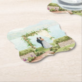 Elegante Botanische Waterverf Onderzetter (Gekanteld)