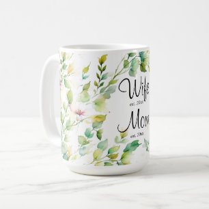 Elegante botanische waterverf wilde bloemen Best M Koffiemok
