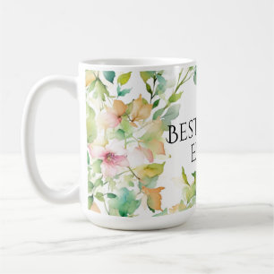 Elegante botanische waterverf wilde bloemen Beste  Koffiemok