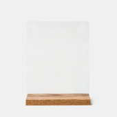 Elegante Botanische Wedding Bar Menu Acryl Teken Bord (Voorkant)
