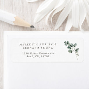 Elegante Botanische Wedding Retour Adres Label
